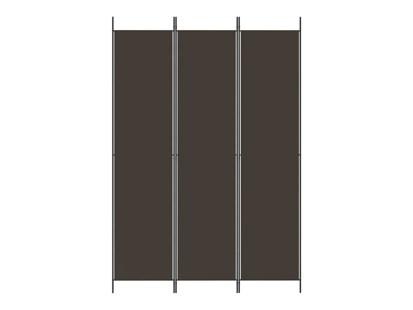 Biombo divisor de 3 paneles de tela marrón 150x220 cm ES816960 Marru00f3n Hot