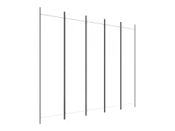 Clearance Biombo divisor de 5 paneles de tela 250x200 cm ES542255 Blanco