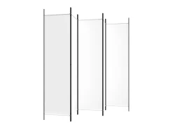 Clearance Biombo divisor de 5 paneles de tela 250x200 cm ES542255 Blanco