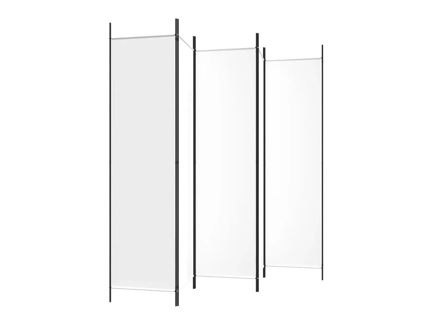 Clearance Biombo divisor de 5 paneles de tela 250x200 cm ES542255 Blanco