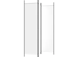 Biombo-Biombo divisor de 3 paneles de tela 150x200 cm ES986079 Blanco