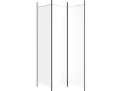 Biombo-Biombo divisor de 3 paneles de tela 150x200 cm ES986079 Blanco