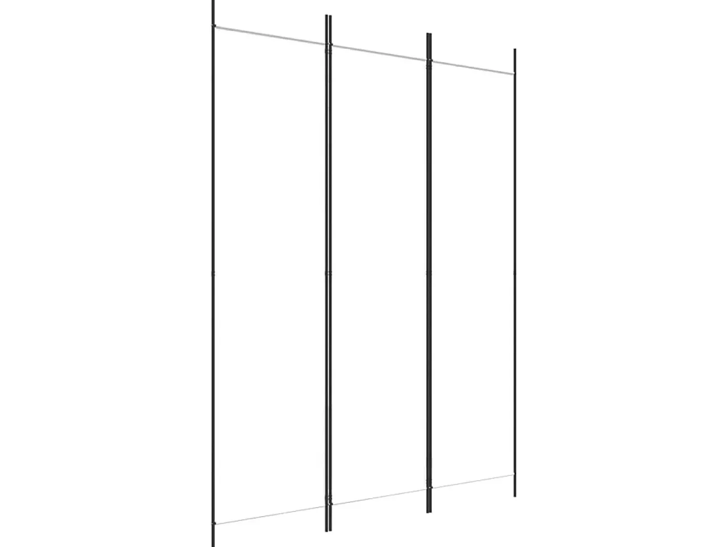 Biombo-Biombo divisor de 3 paneles de tela 150x200 cm ES986079 Blanco