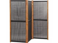 Hot Biombo divisor de 3 paneles 210x180 cm ES374339 Negro