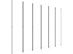 Biombo-Biombo divisor de 6 paneles de tela 300x220 cm ES186156 Blanco