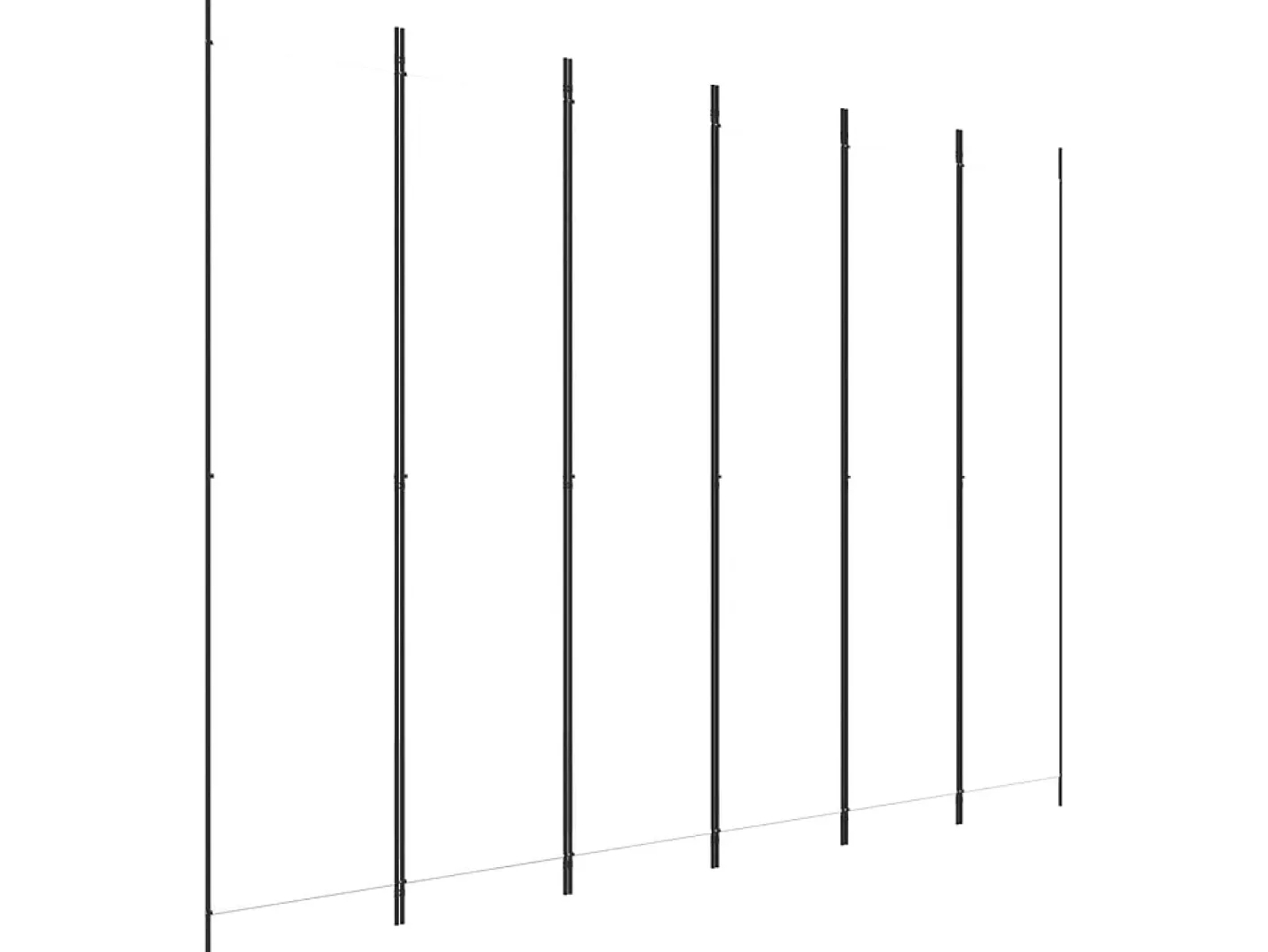 Biombo-Biombo divisor de 6 paneles de tela 300x220 cm ES186156 Blanco