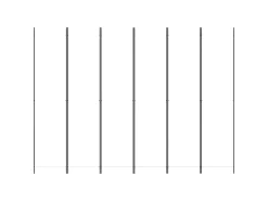 Biombo-Biombo divisor de 6 paneles de tela 300x220 cm ES186156 Blanco