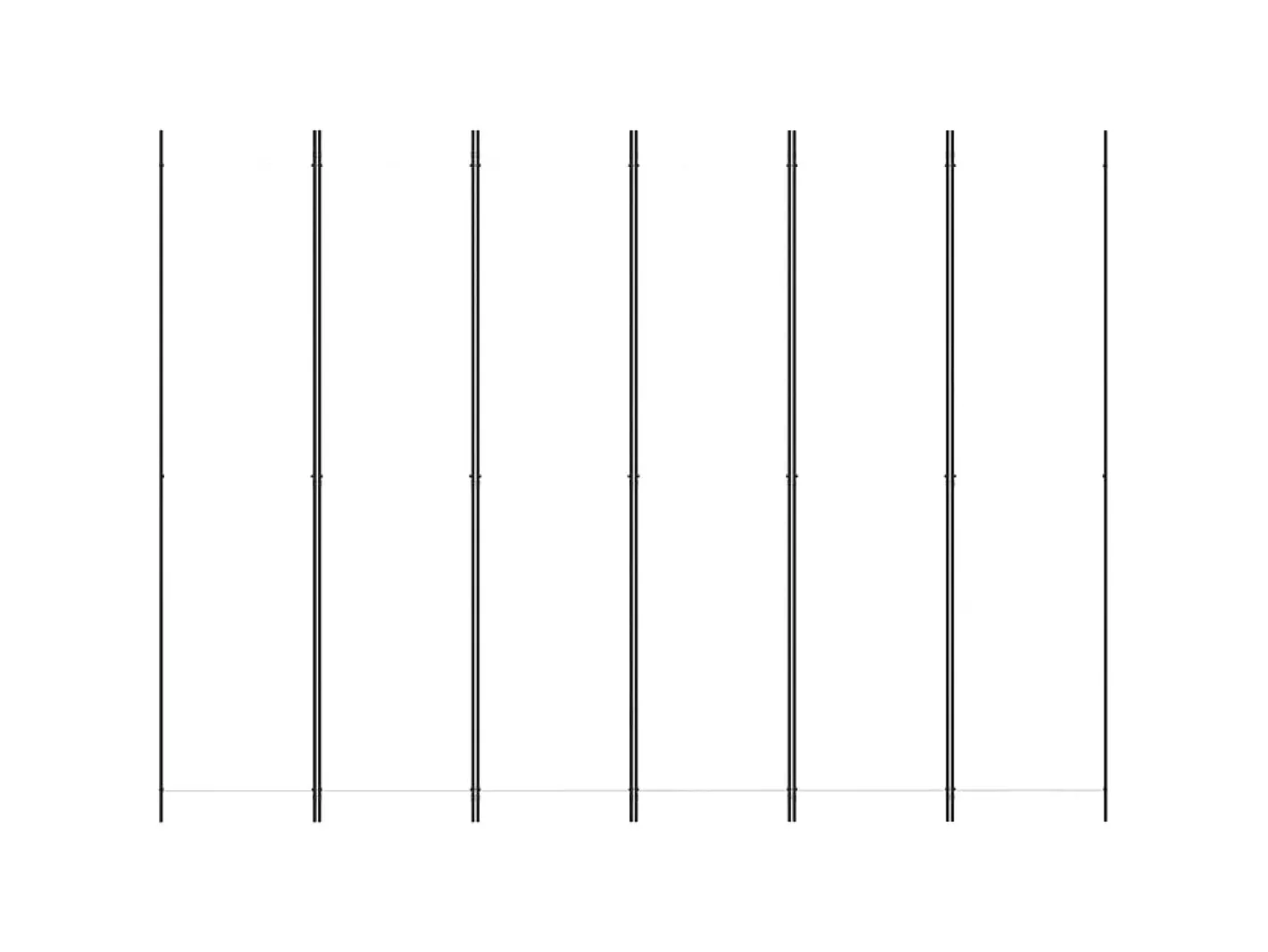Biombo-Biombo divisor de 6 paneles de tela 300x220 cm ES186156 Blanco