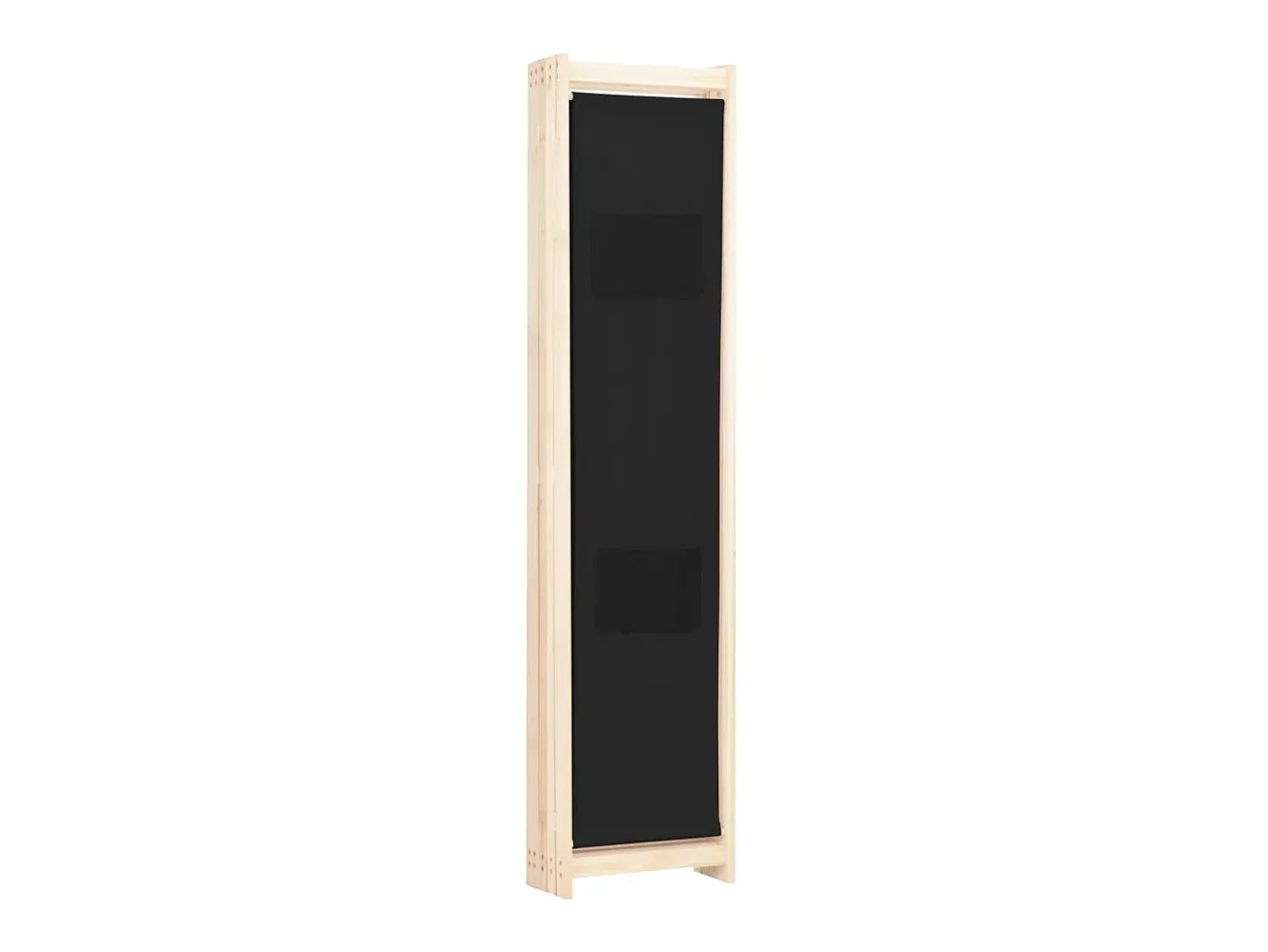 Biombo-Biombo divisor de 5 paneles de tela 200x170x4 cm ES397456 Negro
