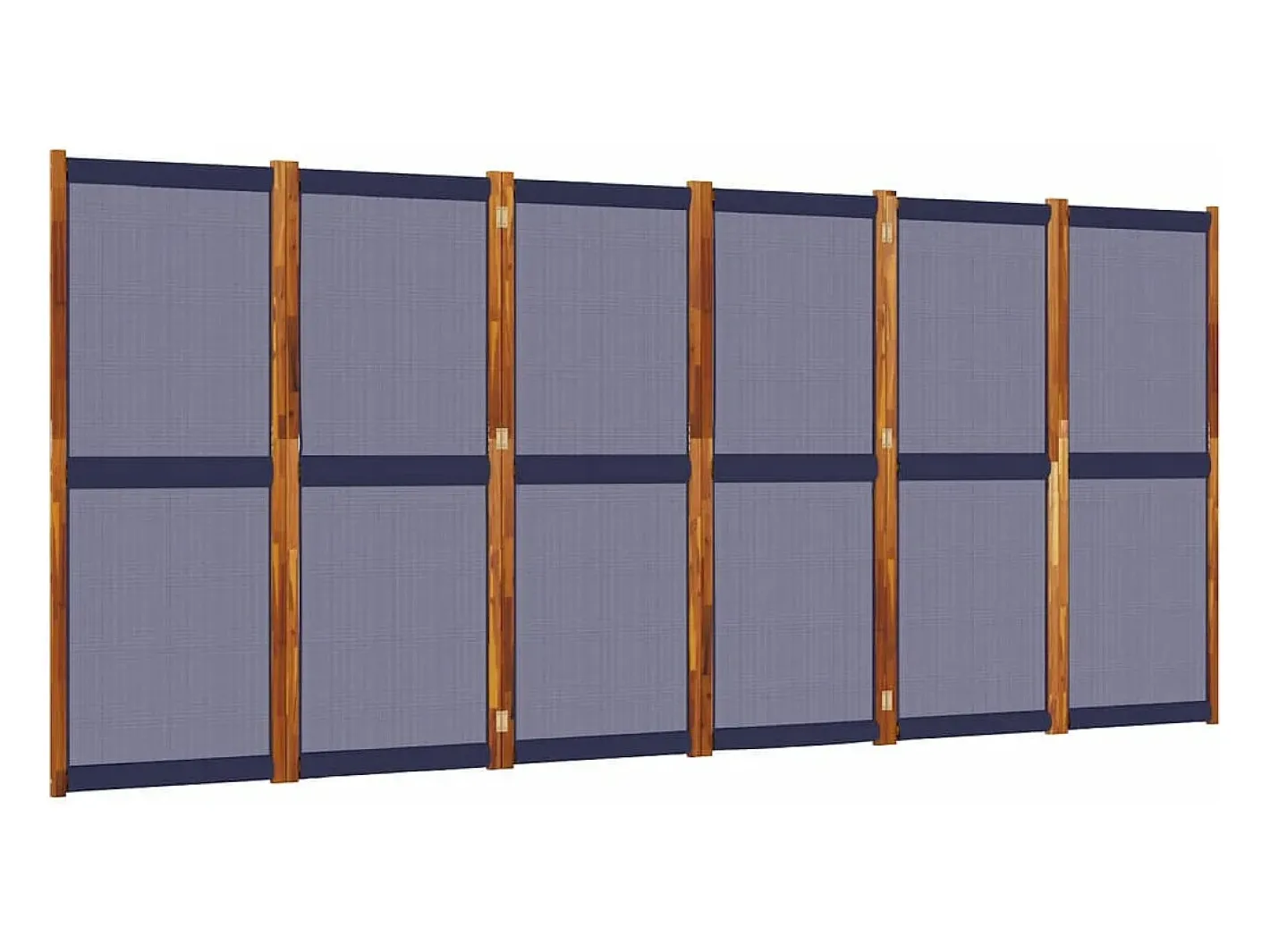 New Biombo divisor de 6 paneles oscuro 420x180 cm ES305967 Azul