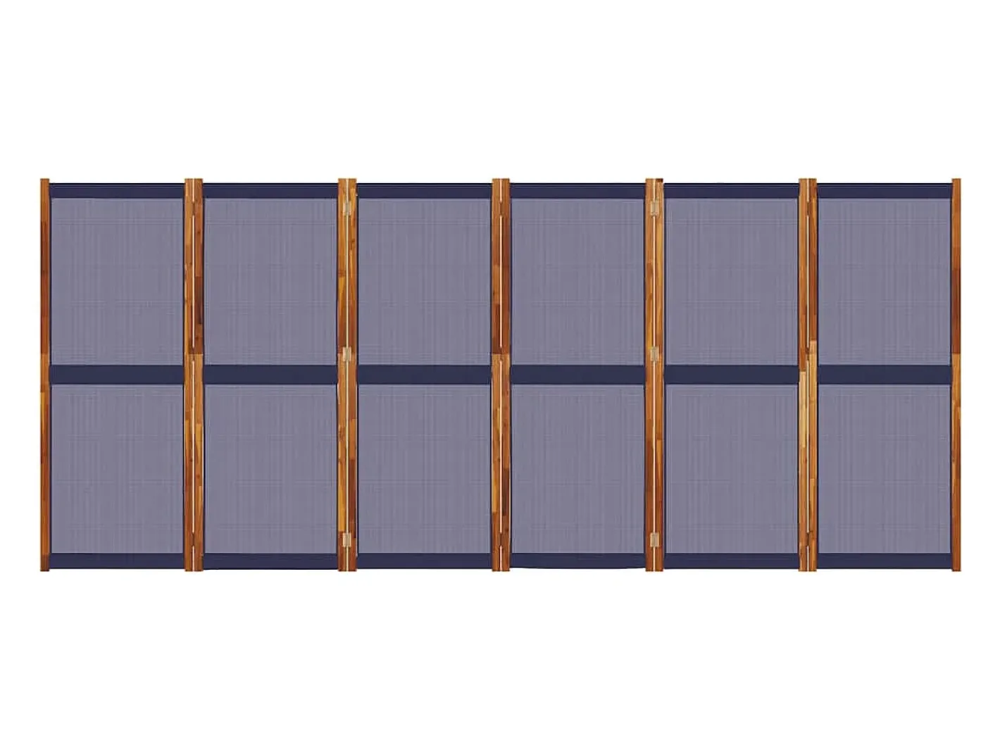 New Biombo divisor de 6 paneles oscuro 420x180 cm ES305967 Azul