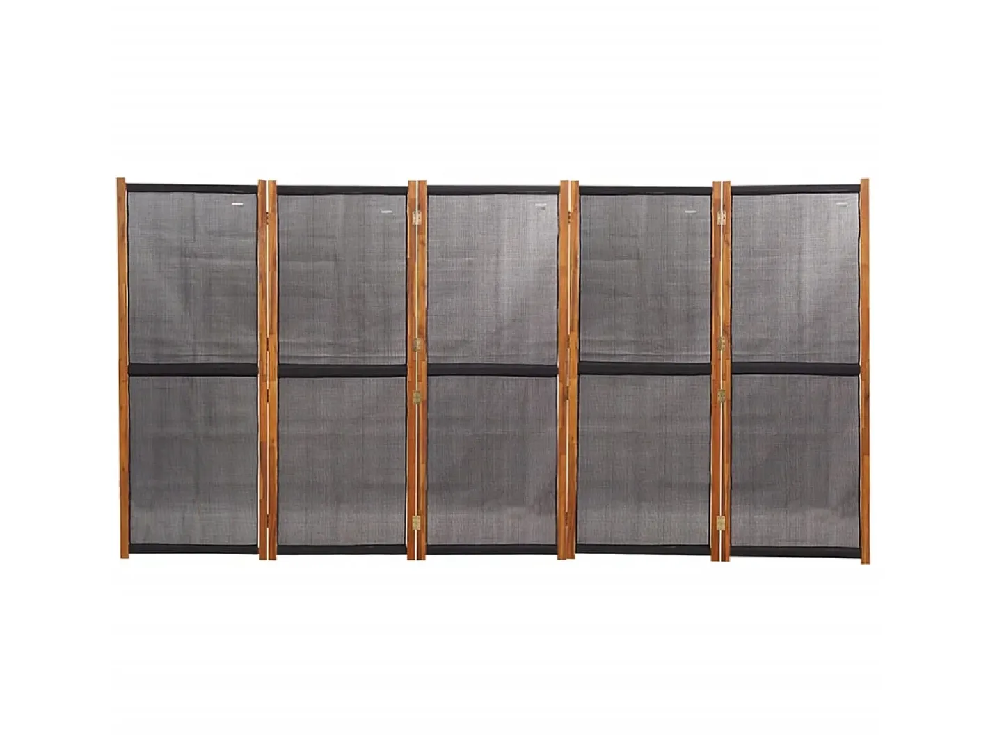 Biombo-Biombo divisor de 5 paneles 350x180 cm ES831859 Negro