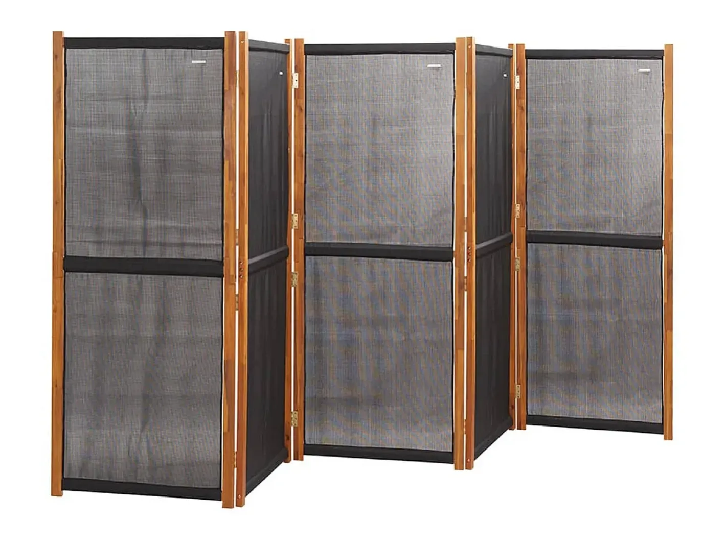 Biombo-Biombo divisor de 5 paneles 350x180 cm ES831859 Negro