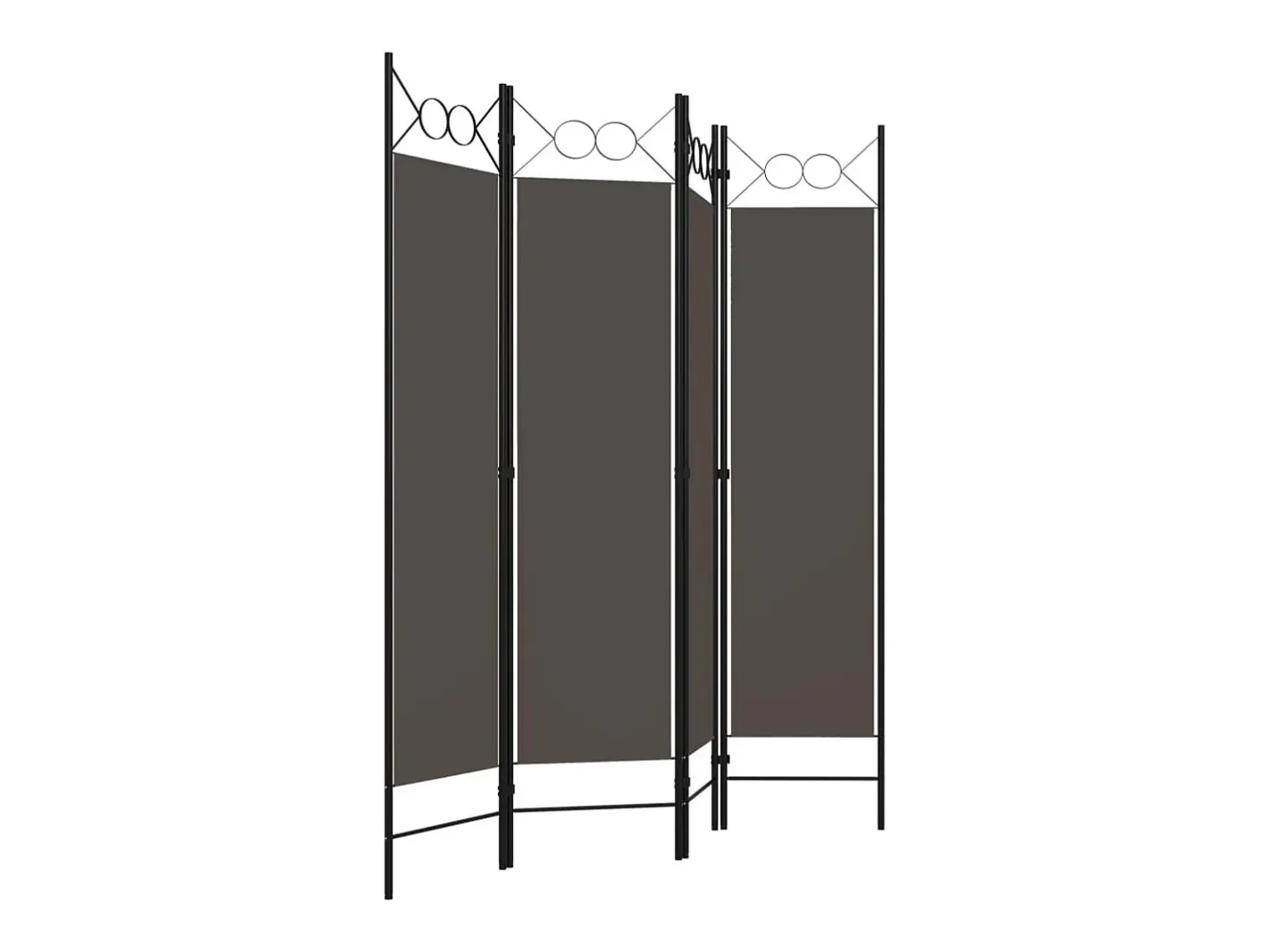 Biombo divisor de 4 paneles 160x180 cm ES362529 Gris antracita Best