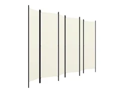 Biombo-Biombo divisor de 6 paneles 300x180 cm ES612751 Blanco