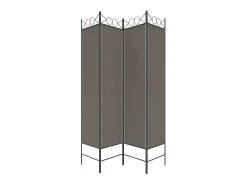 Best Biombo divisor de 4 paneles de tela 160x220 cm ES122284 Gris antracita