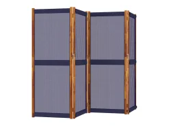 New Biombo divisor de 4 paneles oscuro 280x180 cm ES345829 Azul