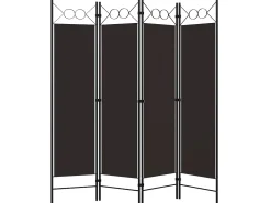 Biombo divisor de 4 paneles marrón 160x180 cm ES180349 Marru00f3n
