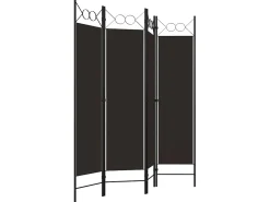 Biombo divisor de 4 paneles marrón 160x180 cm ES180349 Marru00f3n