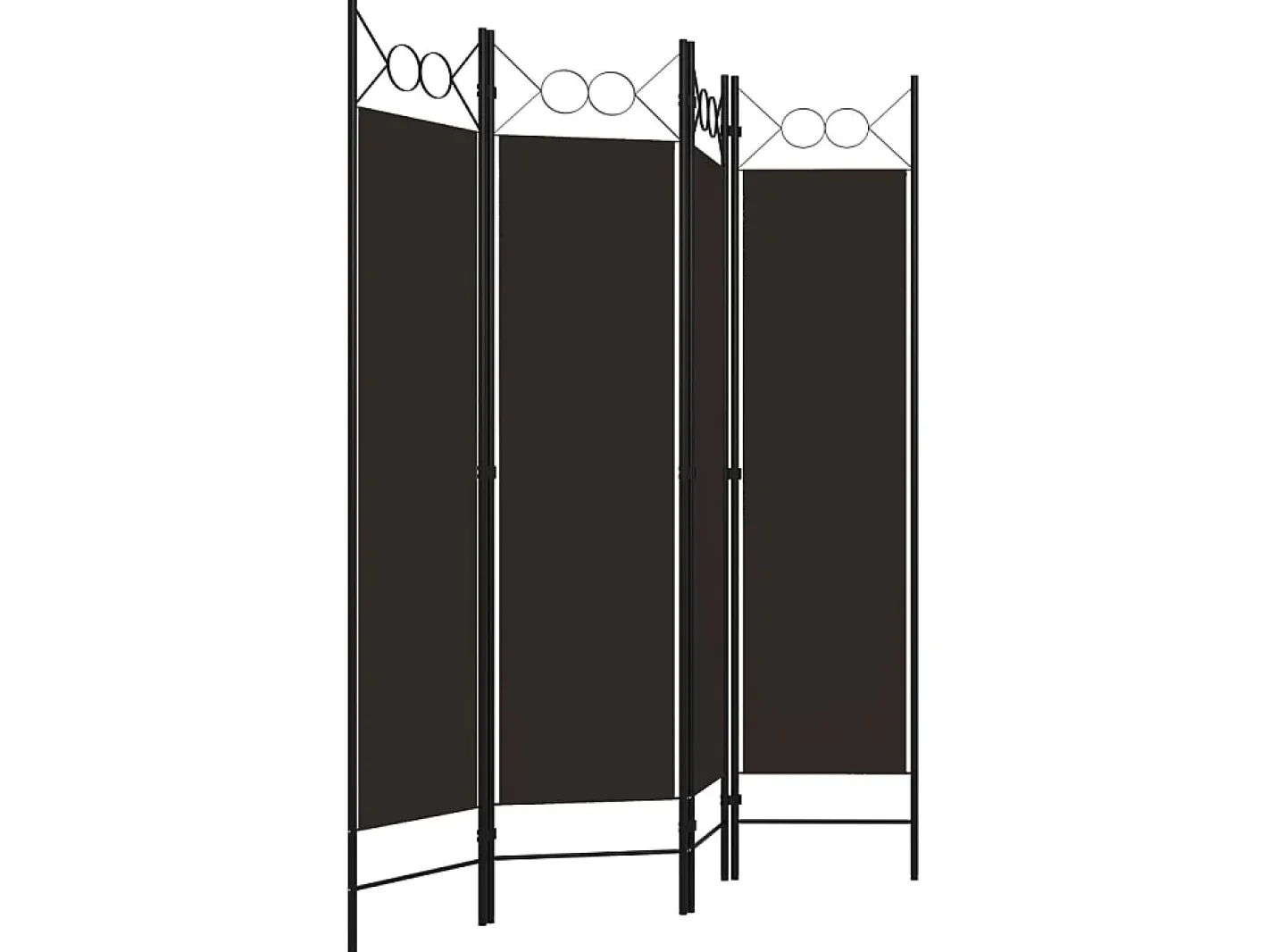 Biombo divisor de 4 paneles marrón 160x180 cm ES180349 Marru00f3n