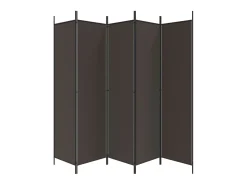 Biombo-Biombo divisor de 6 paneles de tela marrón 300x200 cm ES106791 Marru00f3n
