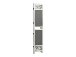 Biombo divisor de 3 paneles de tela 105x165 cm ES538932 Gris Online
