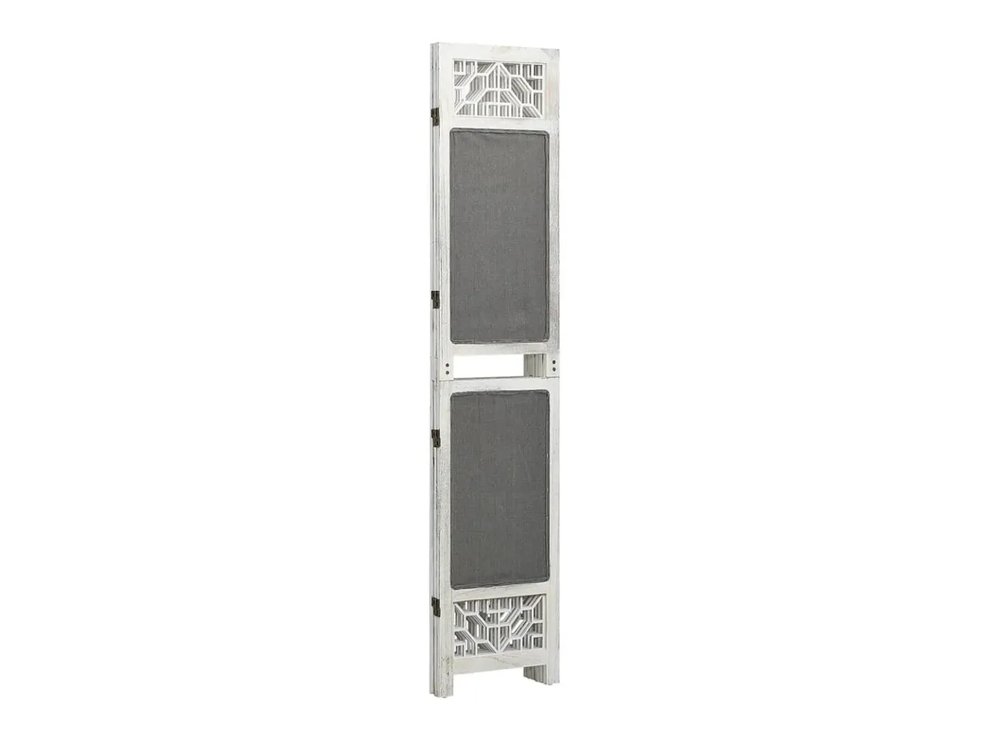 Biombo divisor de 3 paneles de tela 105x165 cm ES538932 Gris Online