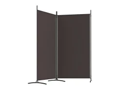Biombo-Biombo divisor de 2 paneles de tela marrón 175x180 cm ES904130 Marru00f3n