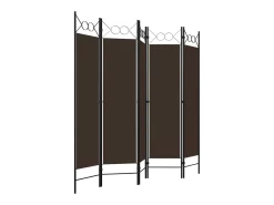 Biombo divisor de 5 paneles marrón 200x180 cm ES148710 Marru00f3n Online