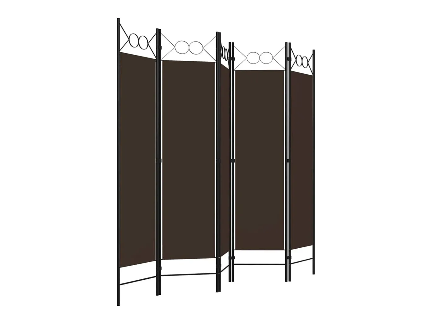Biombo divisor de 5 paneles marrón 200x180 cm ES148710 Marru00f3n Online