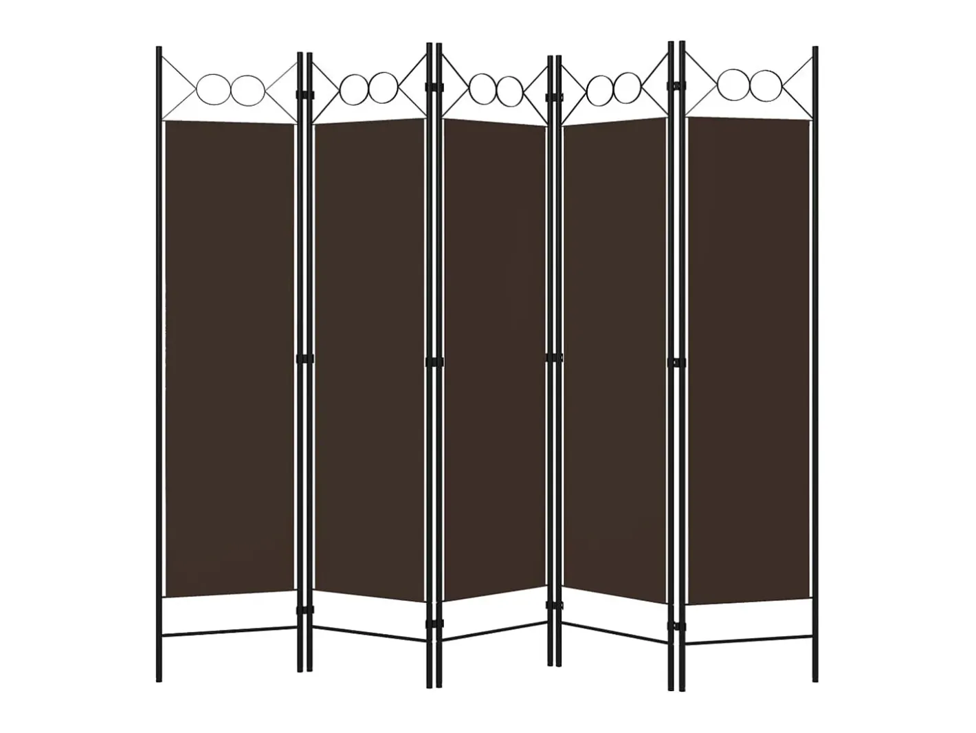 Biombo divisor de 5 paneles marrón 200x180 cm ES148710 Marru00f3n Online