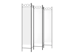 Biombo-Biombo divisor de 5 paneles de tela 200x200 cm ES741652 Blanco