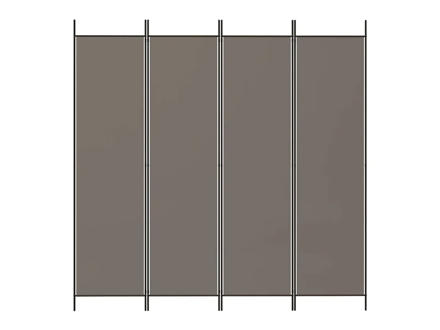 Biombo divisor de 4 paneles de tela 200x200 cm ES646564 Gris antracita Online