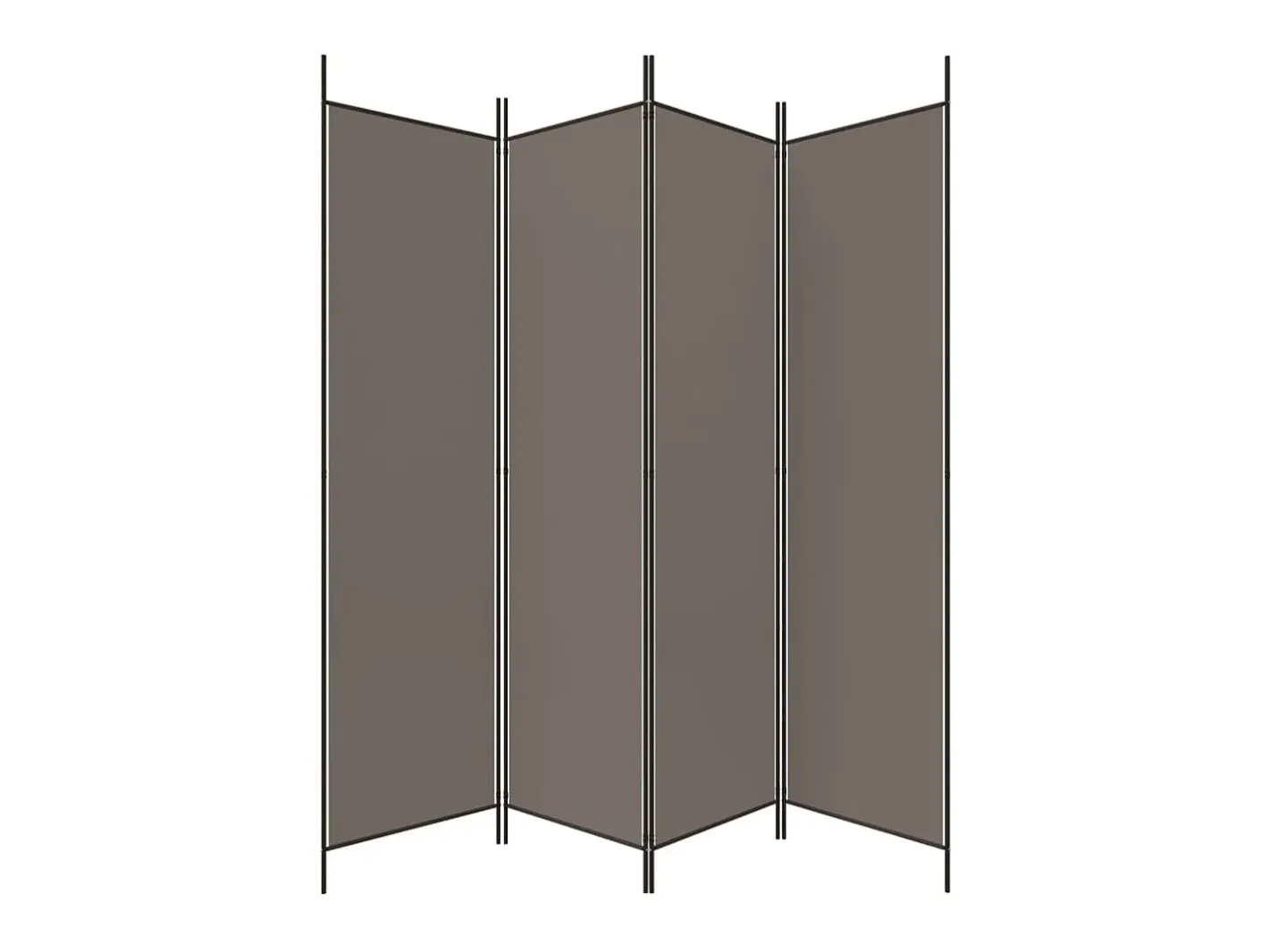 Biombo divisor de 4 paneles de tela 200x200 cm ES646564 Gris antracita Online