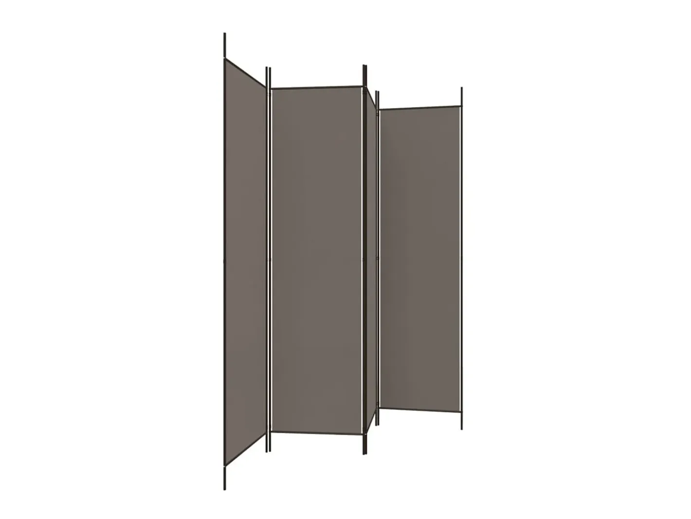 Biombo divisor de 4 paneles de tela 200x200 cm ES646564 Gris antracita Online