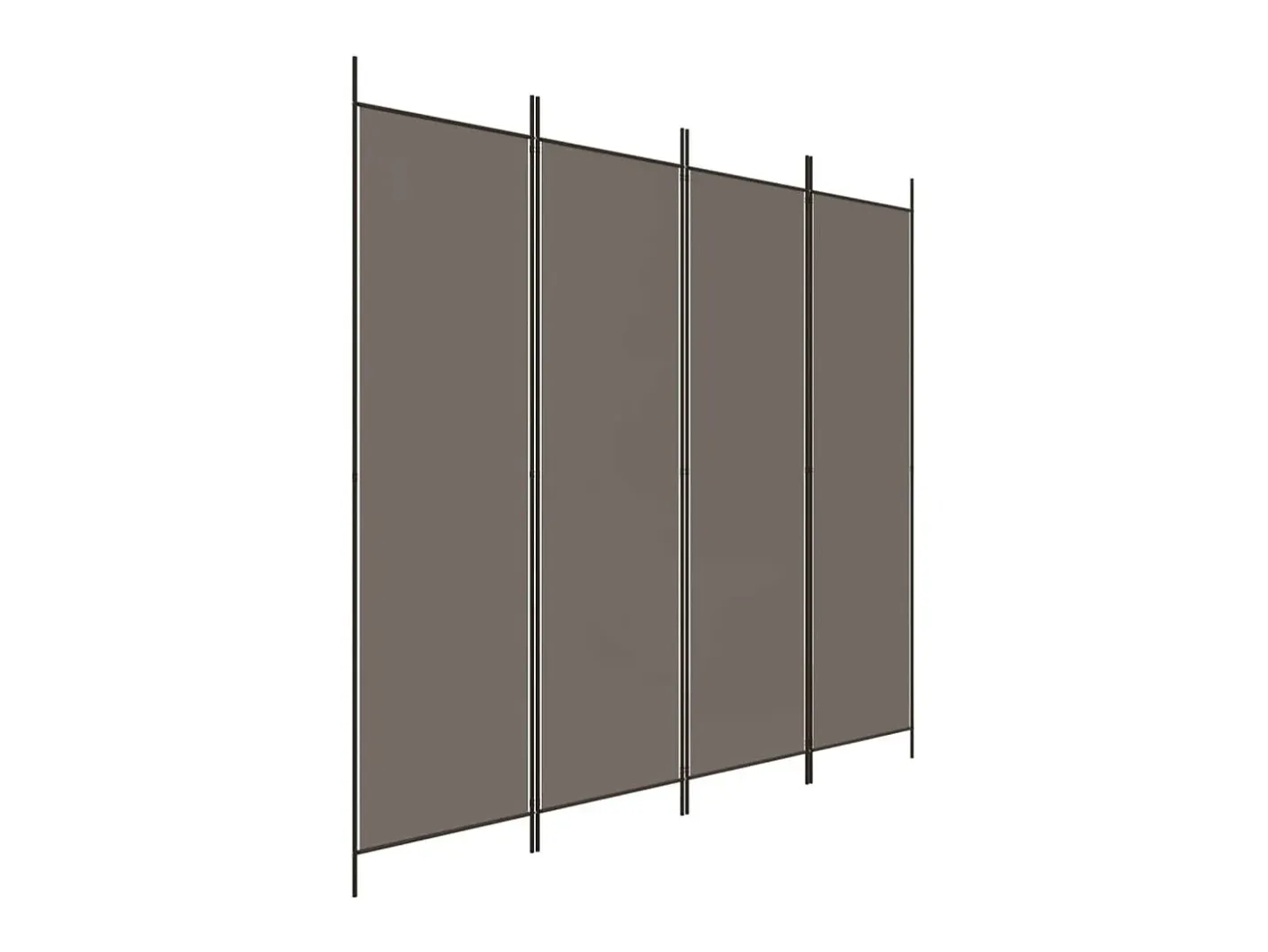 Biombo divisor de 4 paneles de tela 200x200 cm ES646564 Gris antracita Online