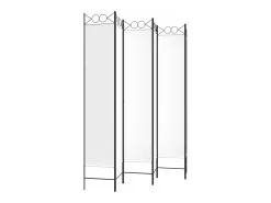Clearance Biombo divisor de 6 paneles de tela 240x220 cm ES681456 Blanco