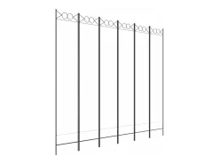 Clearance Biombo divisor de 6 paneles de tela 240x220 cm ES681456 Blanco