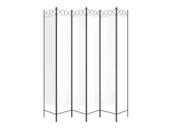 Clearance Biombo divisor de 6 paneles de tela 240x220 cm ES681456 Blanco