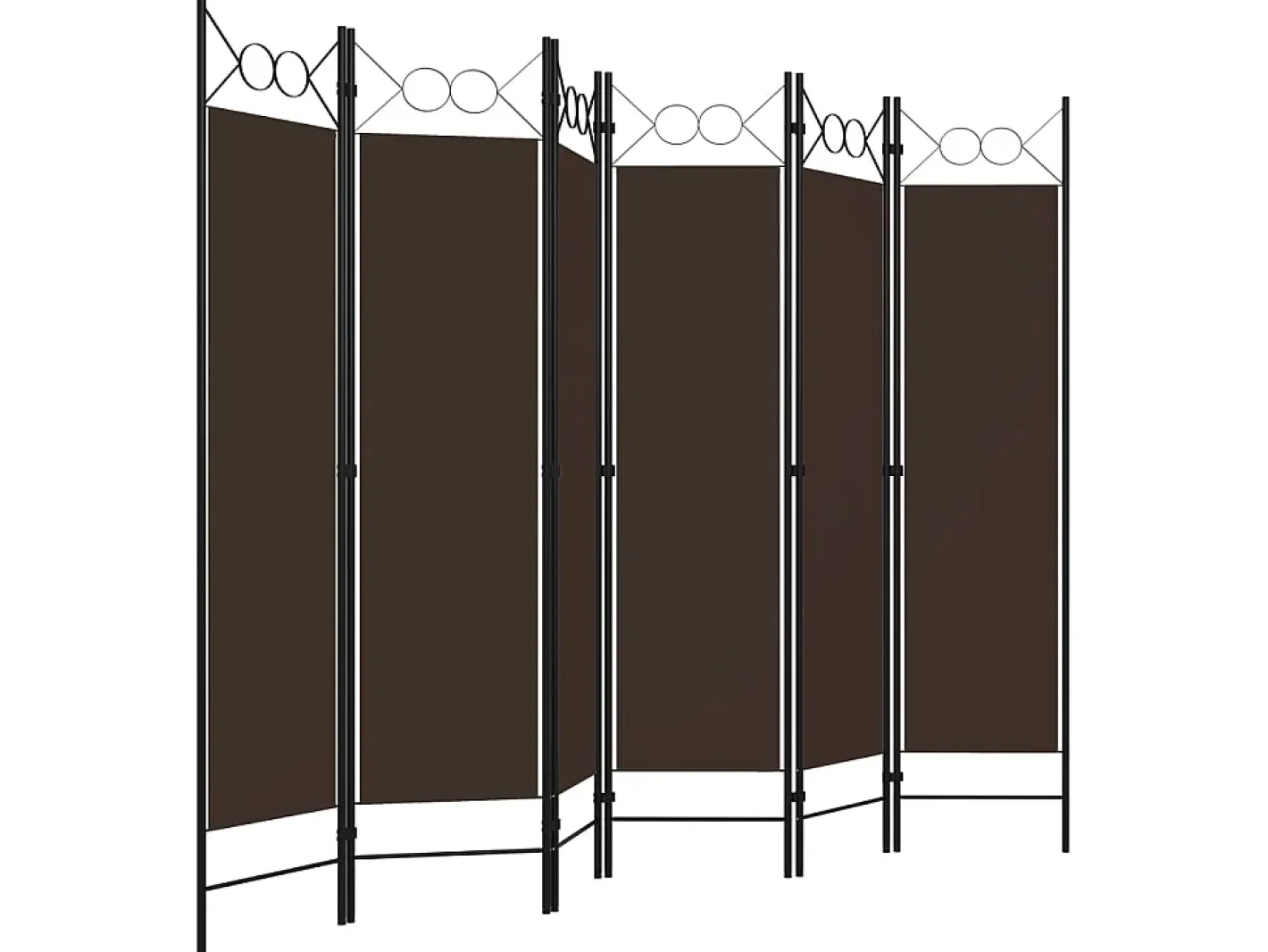 Best Biombo divisor de 6 paneles marrón 240x180 cm ES403632 Marru00f3n