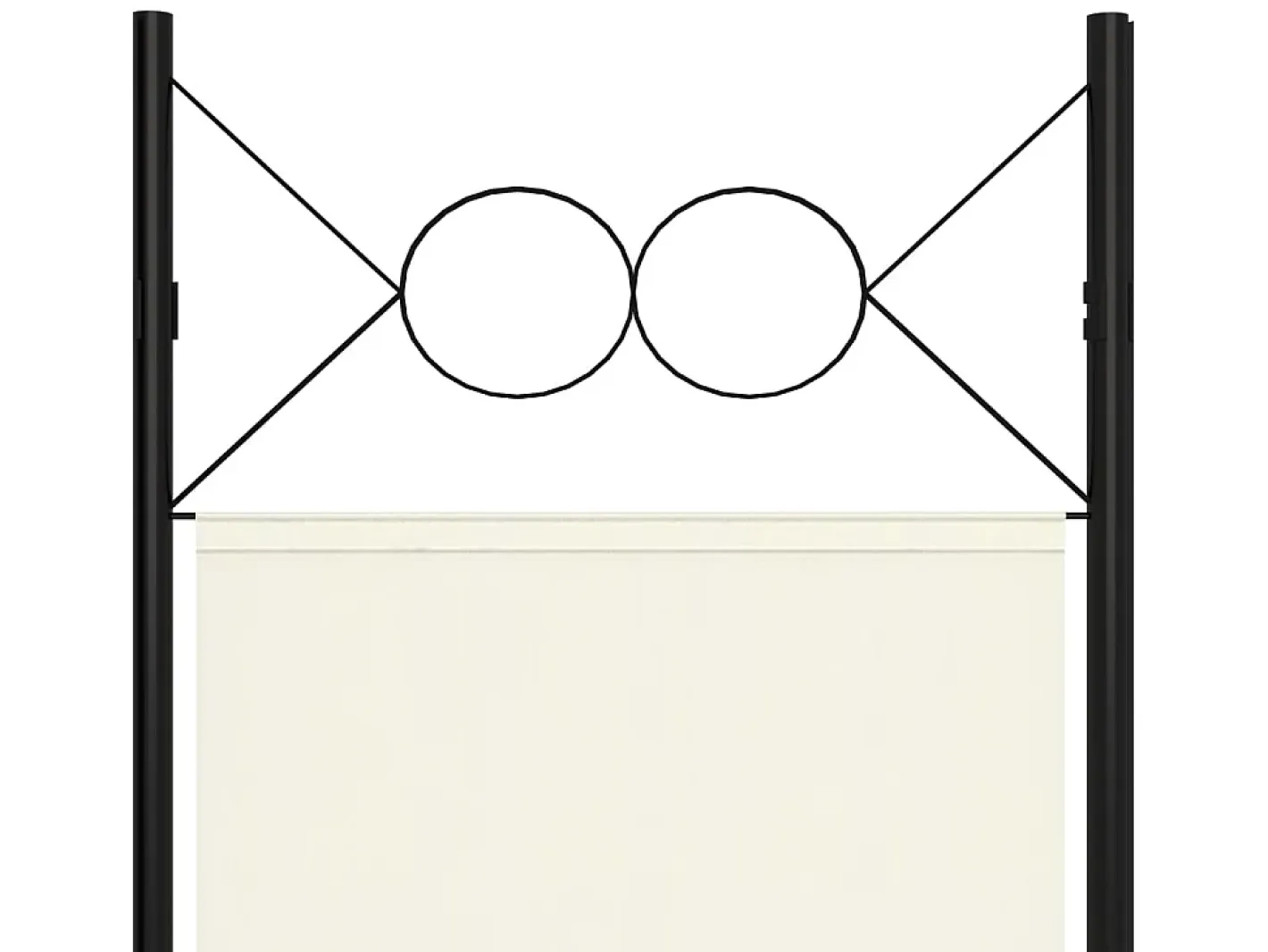 Biombo-Biombo divisor de 5 paneles 200x180 cm ES659418 Blanco