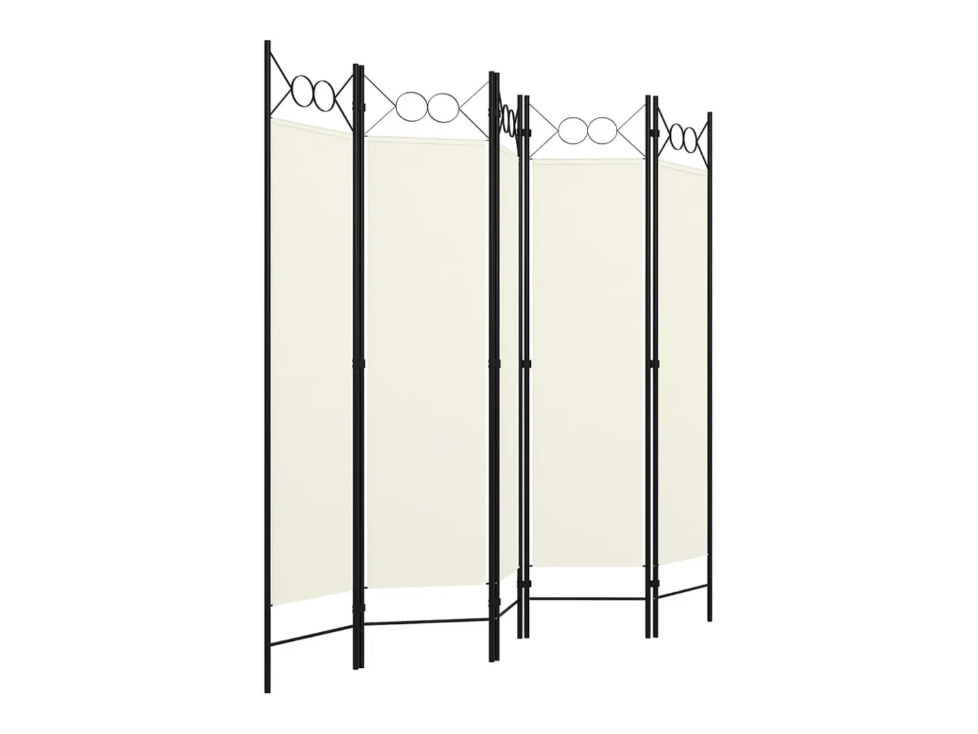 Biombo-Biombo divisor de 5 paneles 200x180 cm ES659418 Blanco