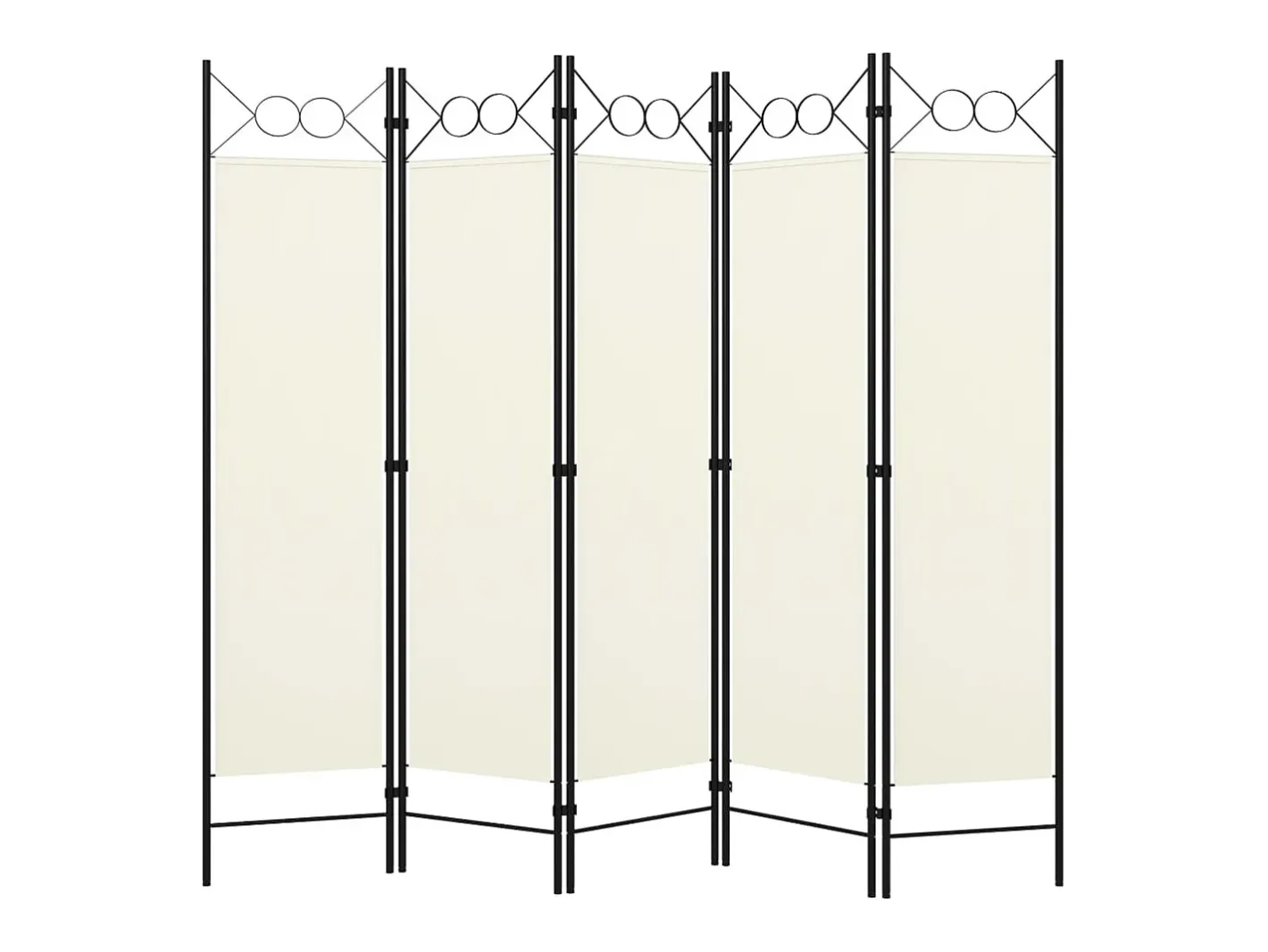 Biombo-Biombo divisor de 5 paneles 200x180 cm ES659418 Blanco