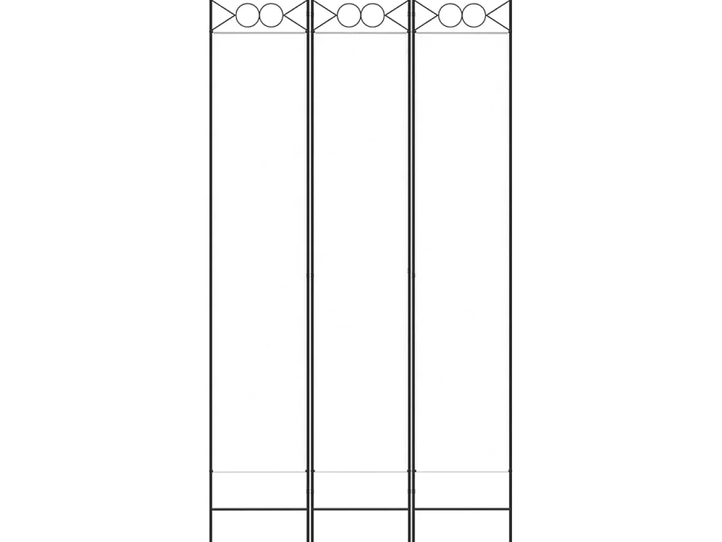 Biombo divisor de 3 paneles de tela 120x220 cm ES715195 Blanco New