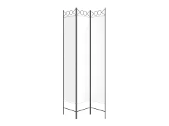 Biombo divisor de 3 paneles de tela 120x220 cm ES715195 Blanco New