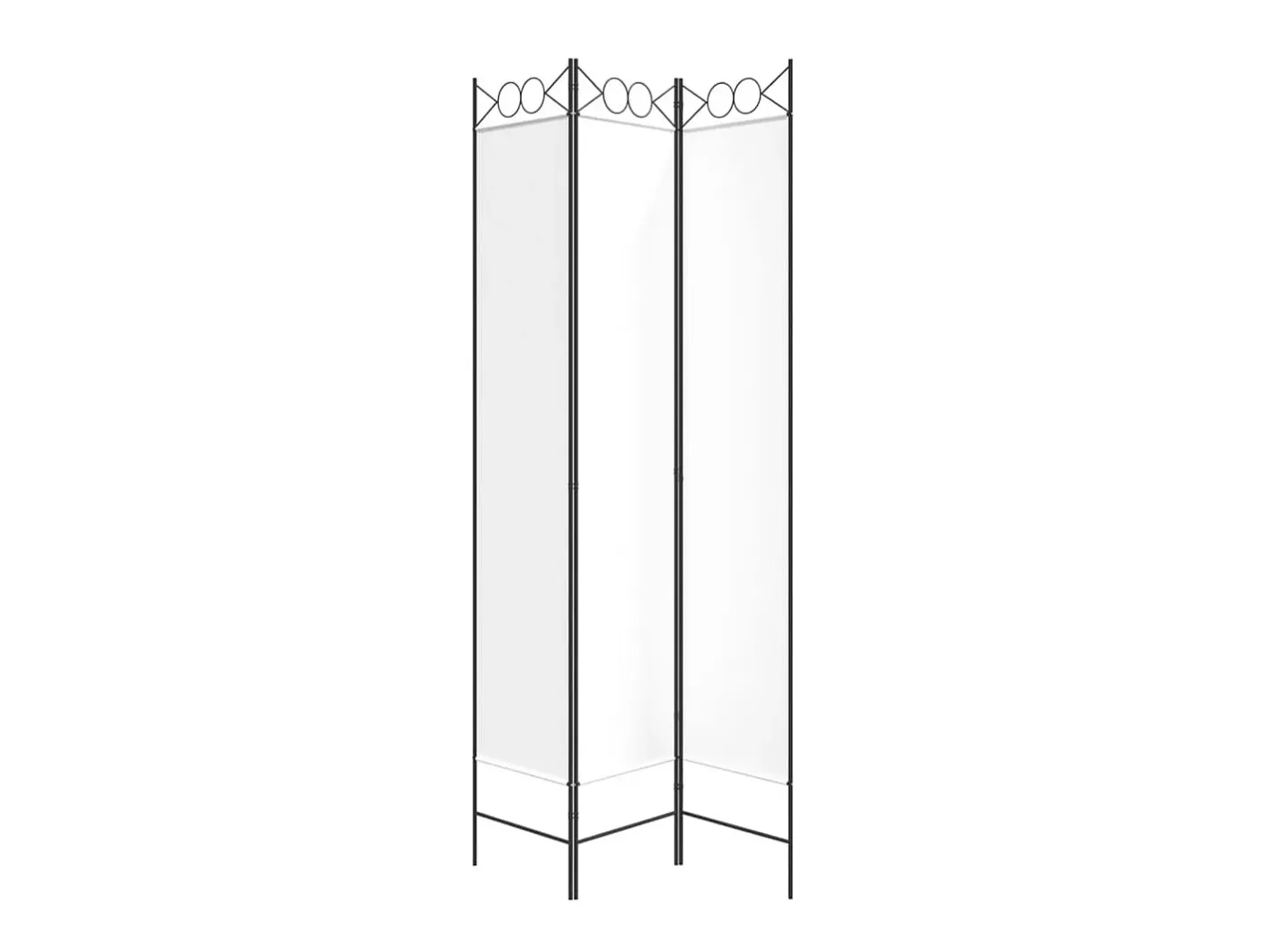 Biombo divisor de 3 paneles de tela 120x220 cm ES715195 Blanco New