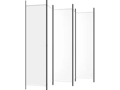 Biombo-Biombo divisor de 6 paneles de tela 300x200 cm ES926712 Blanco