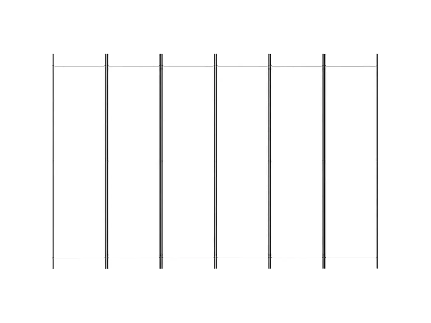 Biombo-Biombo divisor de 6 paneles de tela 300x200 cm ES926712 Blanco