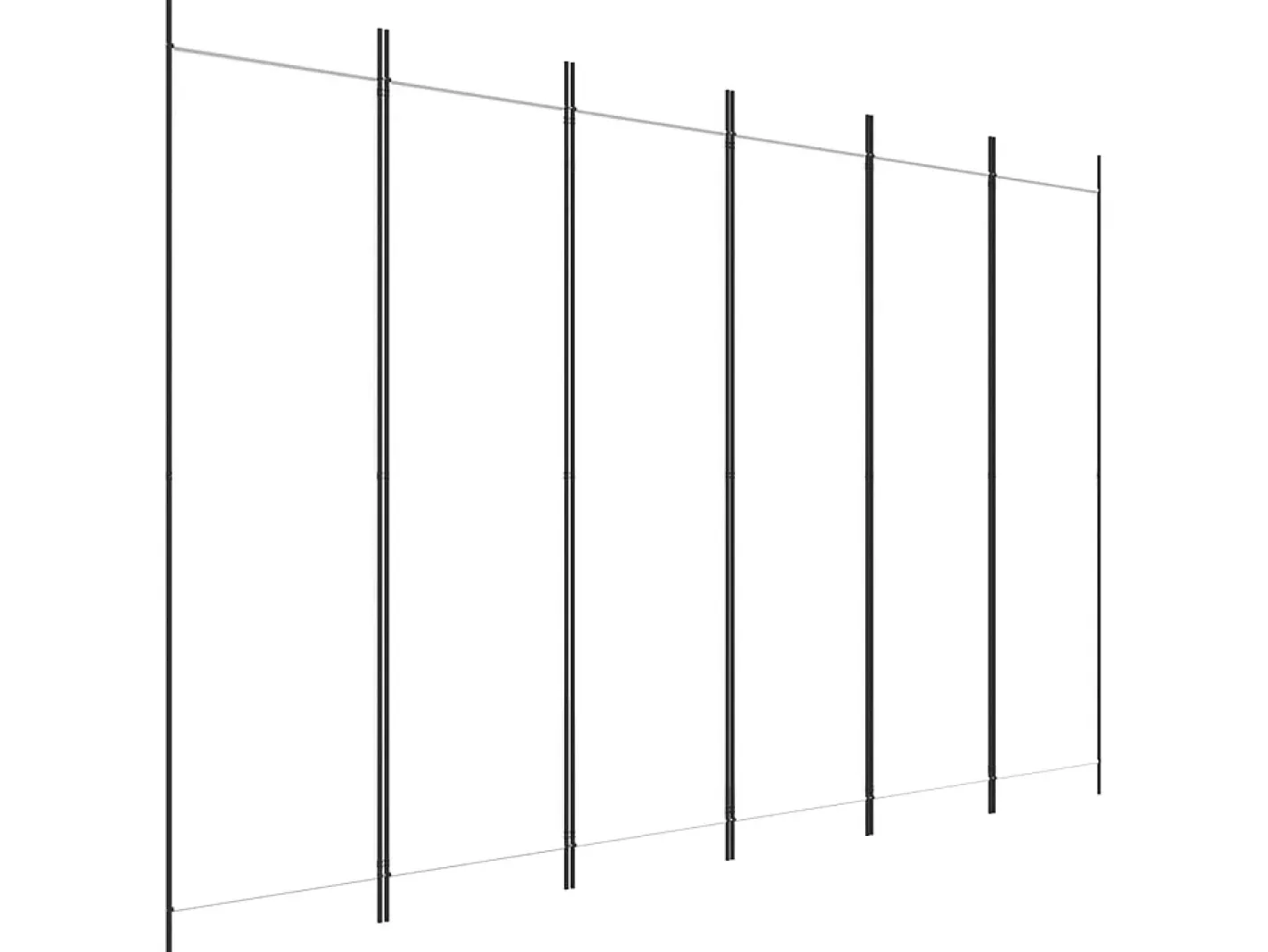Biombo-Biombo divisor de 6 paneles de tela 300x200 cm ES926712 Blanco