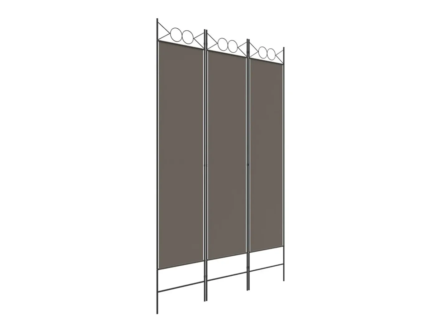Best Biombo divisor de 3 paneles de tela 120x200 cm ES753659 Gris antracita